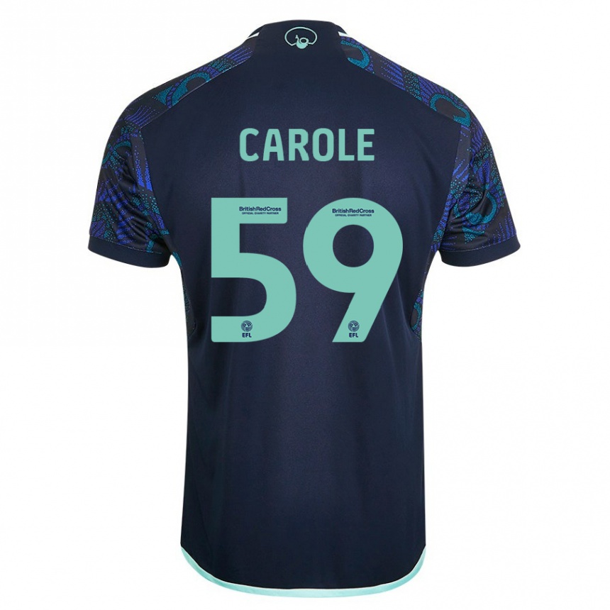 Niño Fútbol Camiseta Keenan Carole #59 Azul 2ª Equipación 2023/24