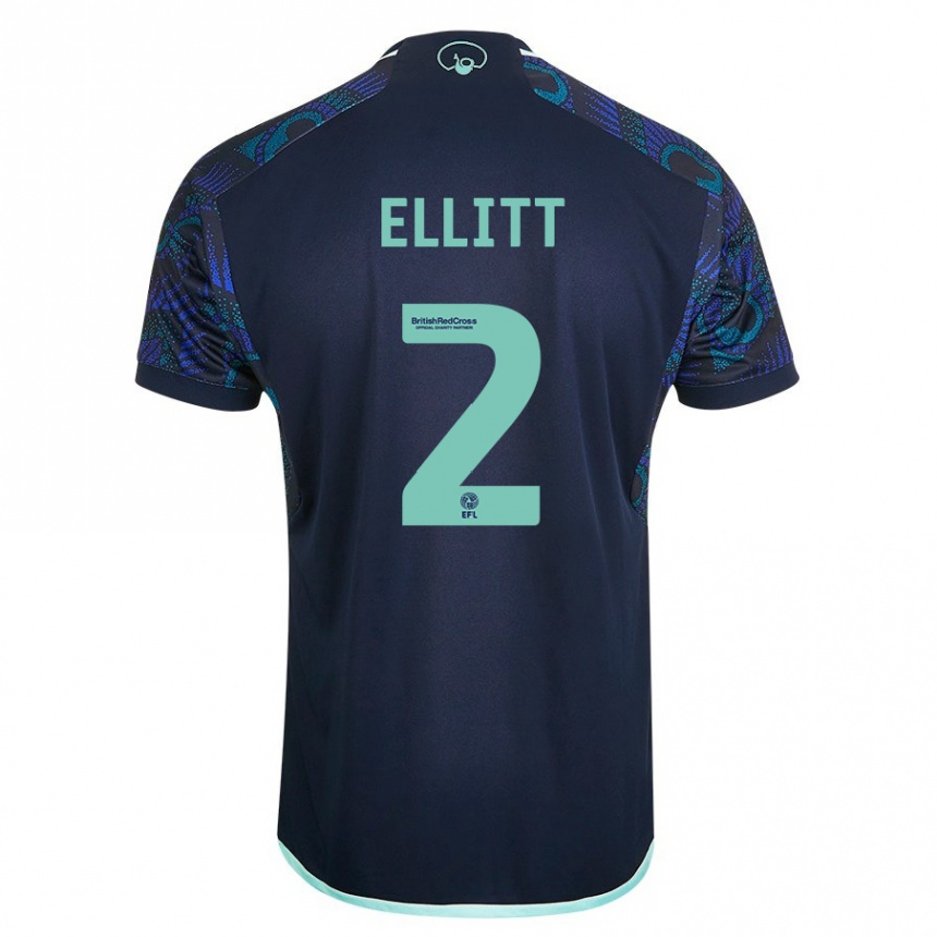 Niño Fútbol Camiseta Izzy Ellitt #2 Azul 2ª Equipación 2023/24