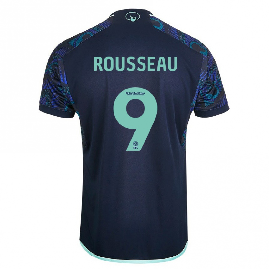 Niño Fútbol Camiseta Jess Rousseau #9 Azul 2ª Equipación 2023/24