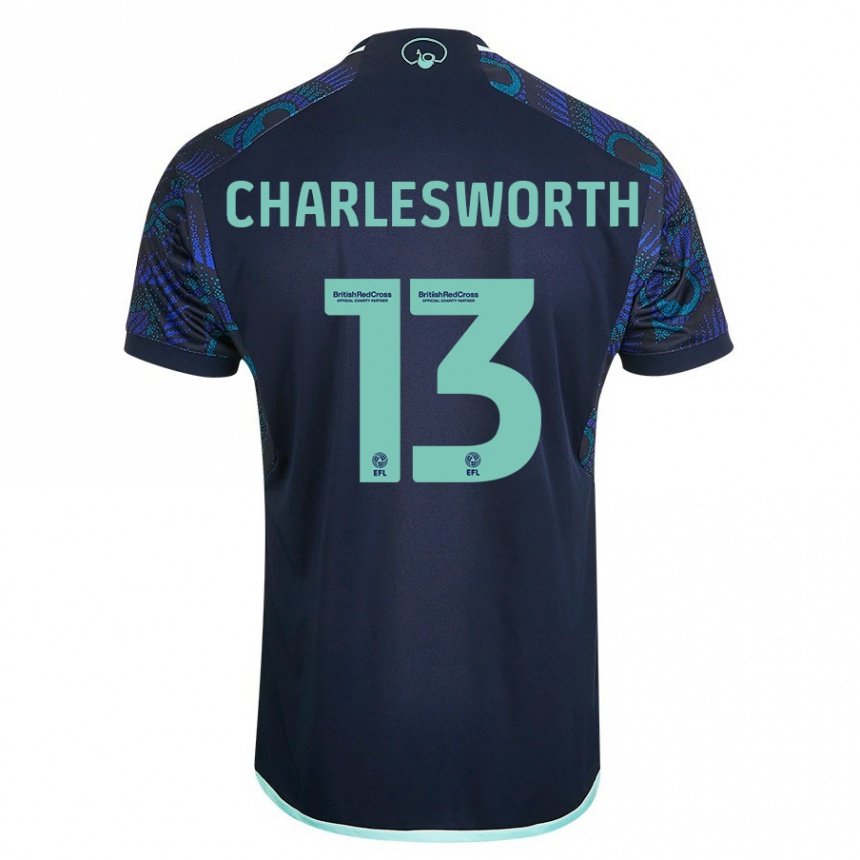 Niño Fútbol Camiseta Millie Robshaw-Charlesworth #13 Azul 2ª Equipación 2023/24