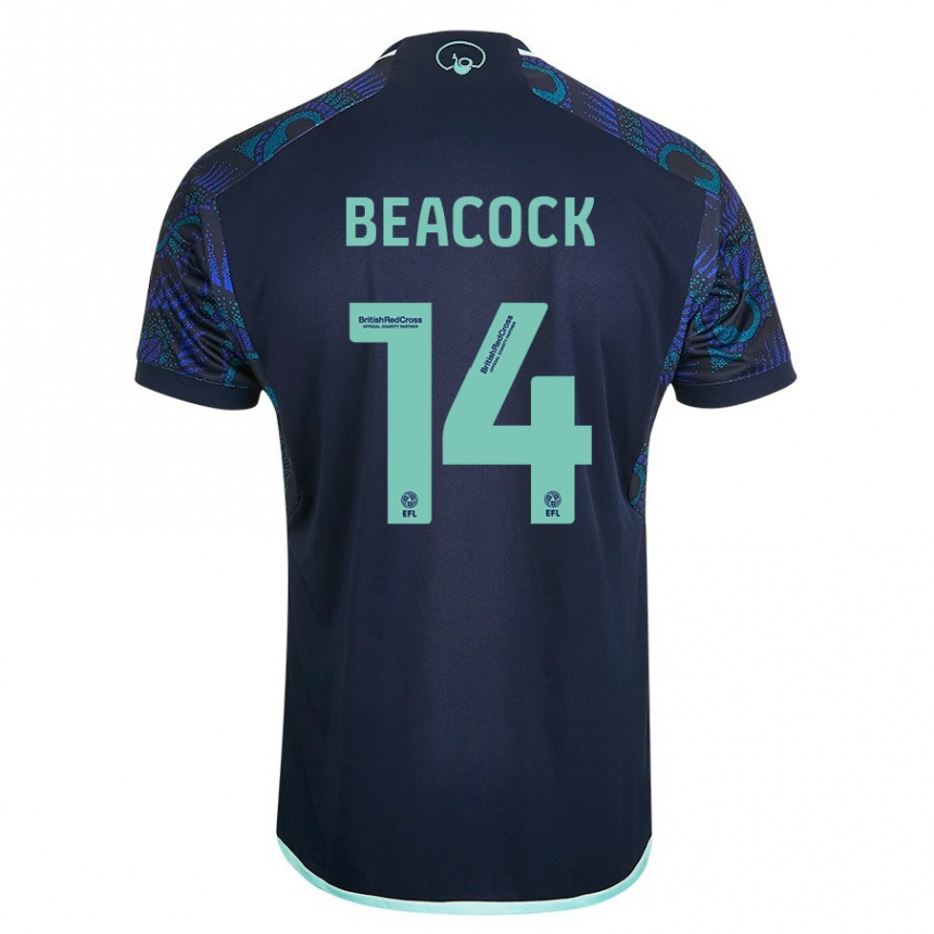 Niño Fútbol Camiseta Molly Beacock #14 Azul 2ª Equipación 2023/24