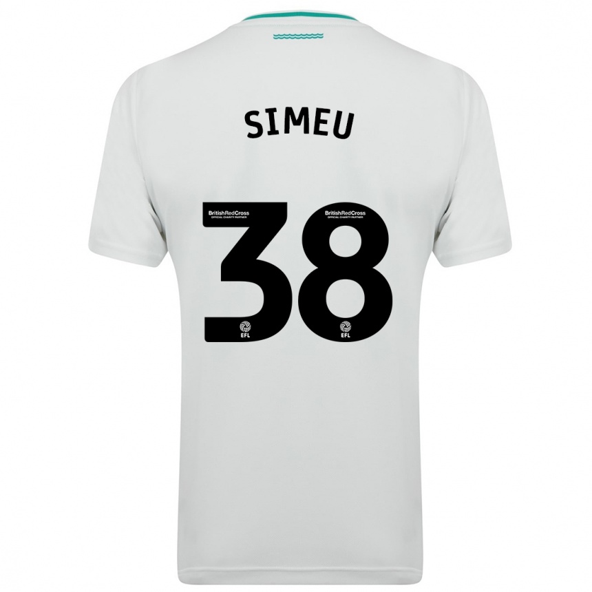 Niño Fútbol Camiseta Dynel Simeu #38 Blanco 2ª Equipación 2023/24