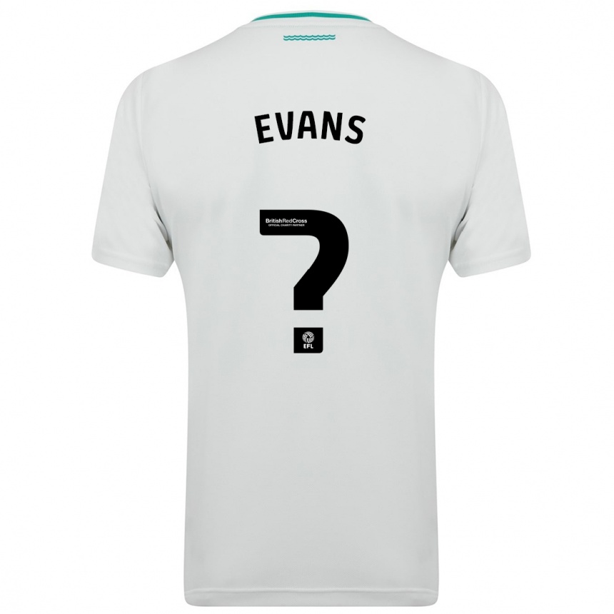 Niño Fútbol Camiseta Reggie Evans #0 Blanco 2ª Equipación 2023/24