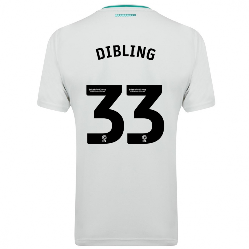 Niño Fútbol Camiseta Tyler Dibling #33 Blanco 2ª Equipación 2023/24