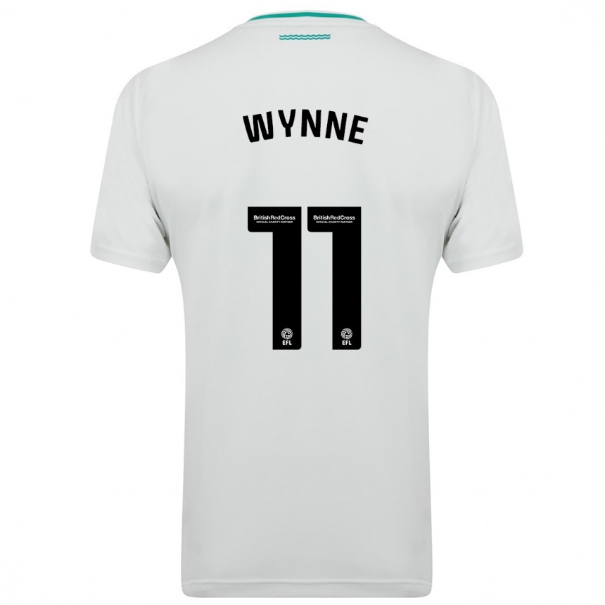 Niño Fútbol Camiseta Megan Wynne #11 Blanco 2ª Equipación 2023/24