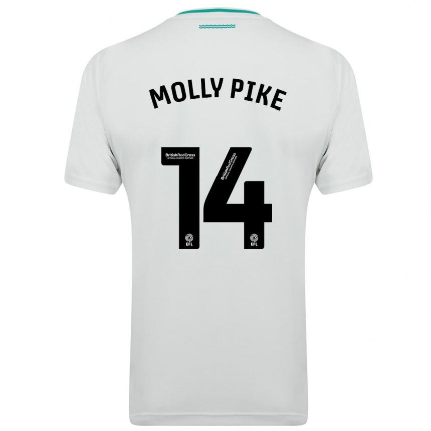 Niño Fútbol Camiseta Molly Pike #14 Blanco 2ª Equipación 2023/24