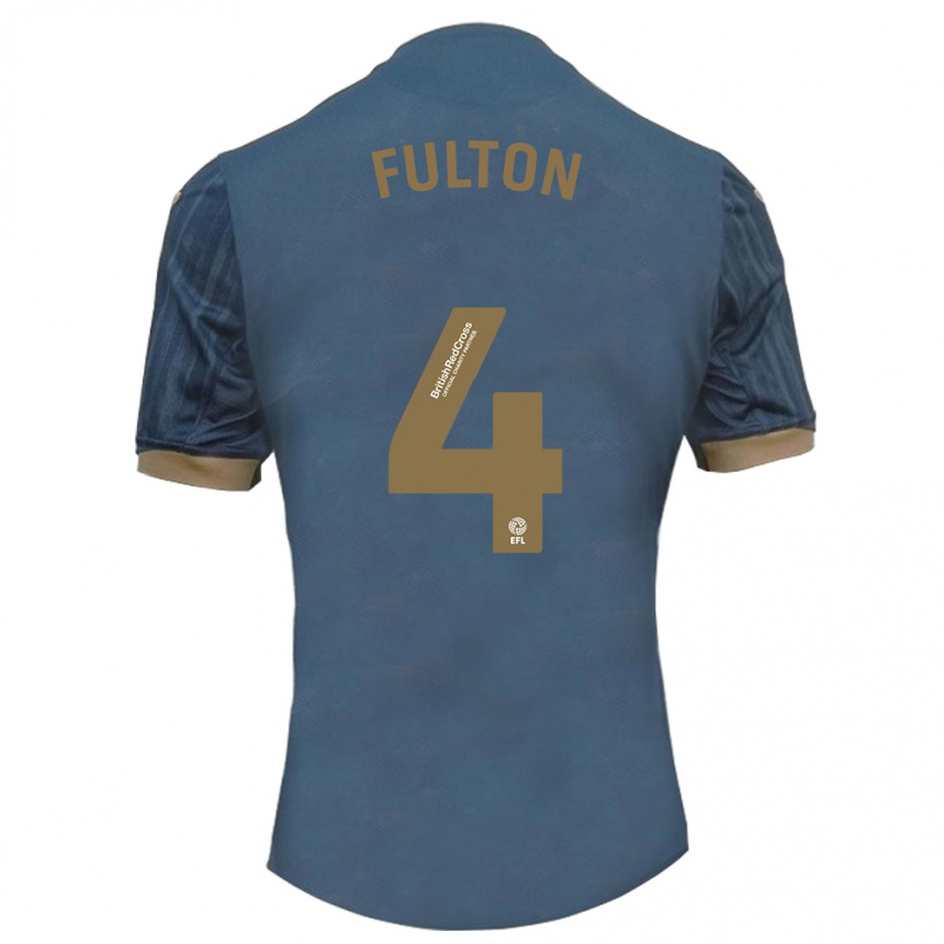 Niño Fútbol Camiseta Jay Fulton #4 Verde Azulado Oscuro 2ª Equipación 2023/24