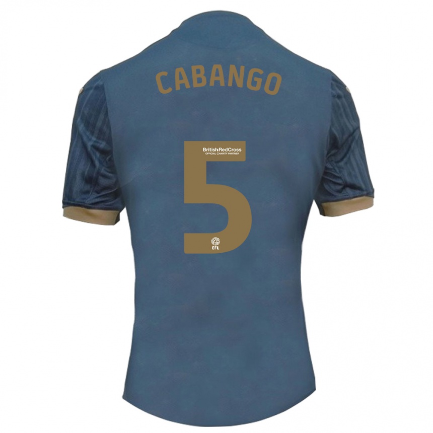 Niño Fútbol Camiseta Ben Cabango #5 Verde Azulado Oscuro 2ª Equipación 2023/24