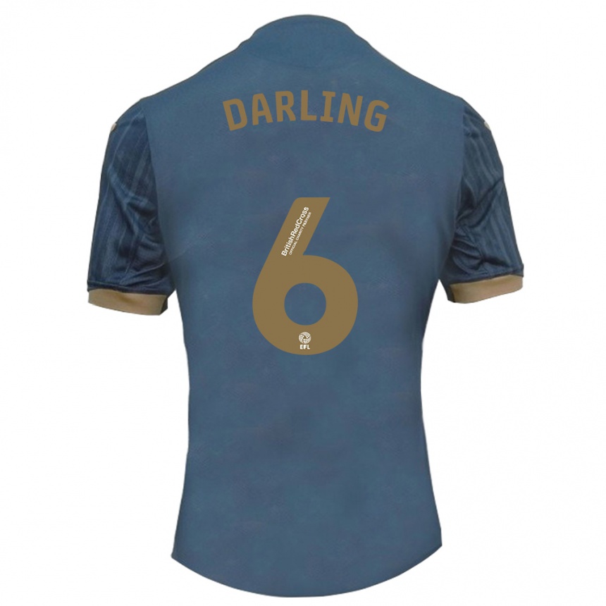 Niño Fútbol Camiseta Harry Darling #6 Verde Azulado Oscuro 2ª Equipación 2023/24