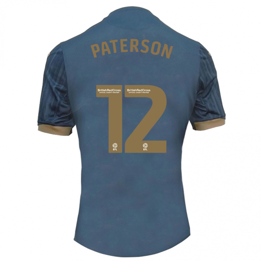 Niño Fútbol Camiseta Jamie Paterson #12 Verde Azulado Oscuro 2ª Equipación 2023/24