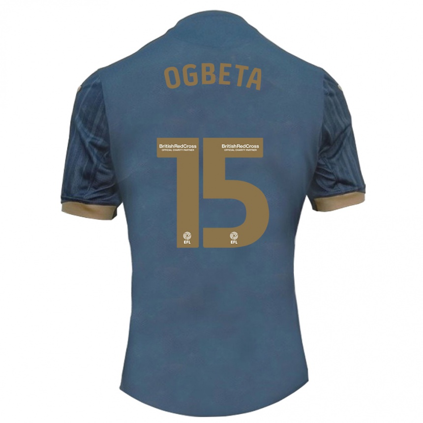 Niño Fútbol Camiseta Nathanael Ogbeta #15 Verde Azulado Oscuro 2ª Equipación 2023/24