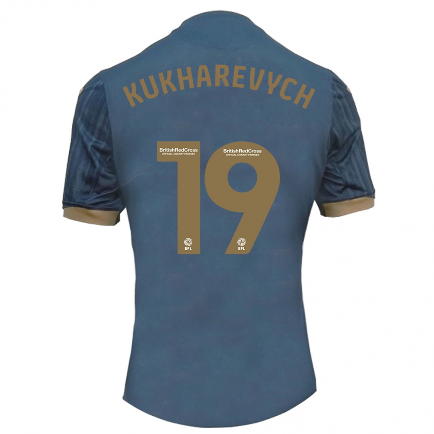 Niño Fútbol Camiseta Mykola Kukharevych #19 Verde Azulado Oscuro 2ª Equipación 2023/24