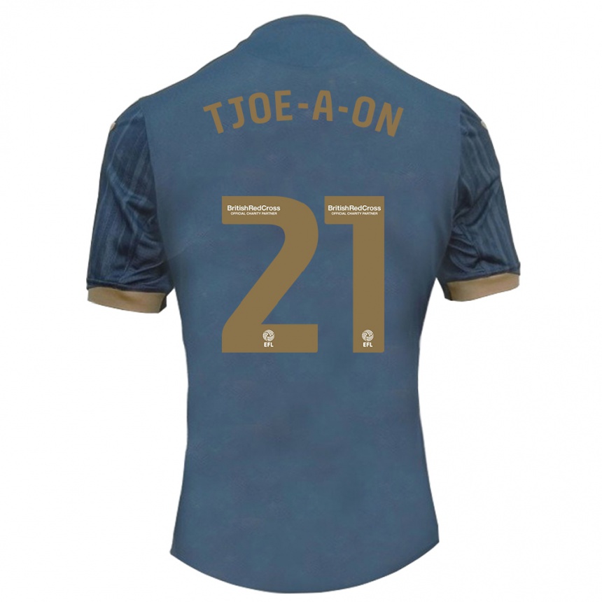 Niño Fútbol Camiseta Nathan Tjoe-A-On #21 Verde Azulado Oscuro 2ª Equipación 2023/24