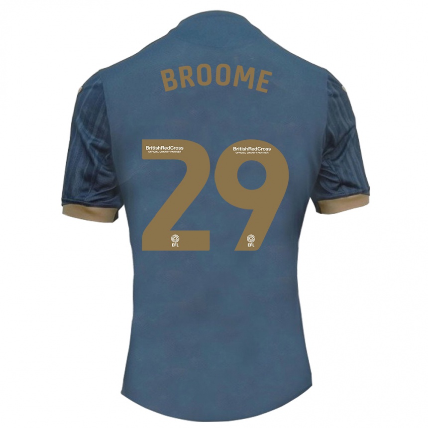 Niño Fútbol Camiseta Nathan Broome #29 Verde Azulado Oscuro 2ª Equipación 2023/24