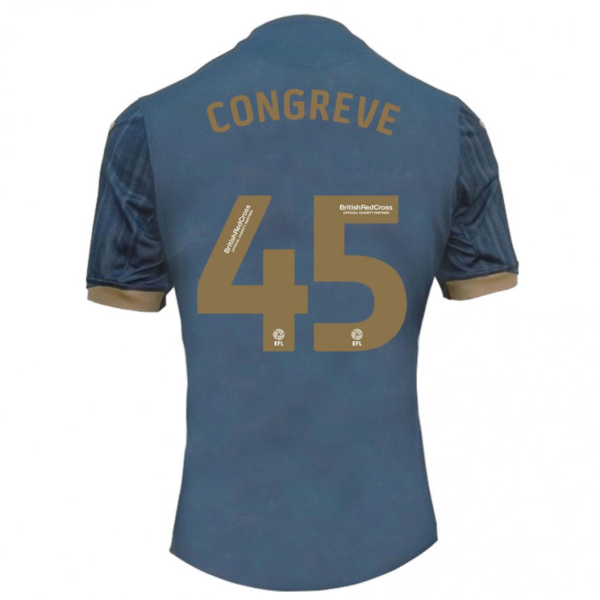 Niño Fútbol Camiseta Cameron Congreve #45 Verde Azulado Oscuro 2ª Equipación 2023/24