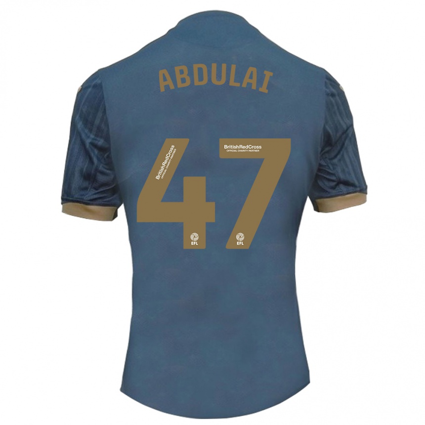 Niño Fútbol Camiseta Azeem Abdulai #47 Verde Azulado Oscuro 2ª Equipación 2023/24