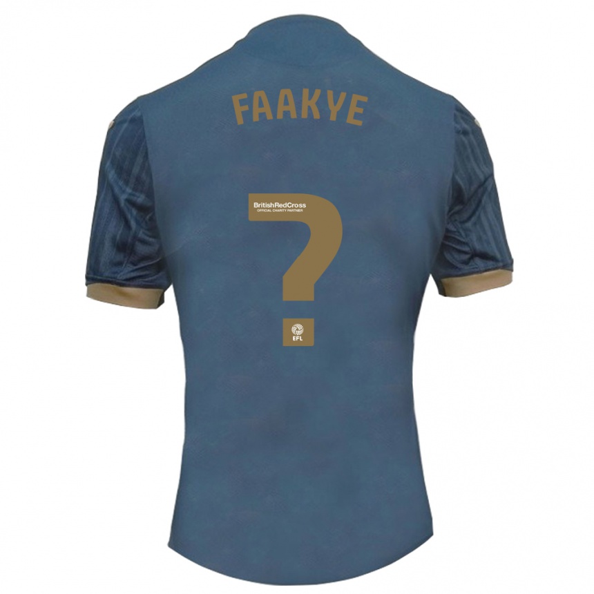 Niño Fútbol Camiseta Richard Faakye #0 Verde Azulado Oscuro 2ª Equipación 2023/24