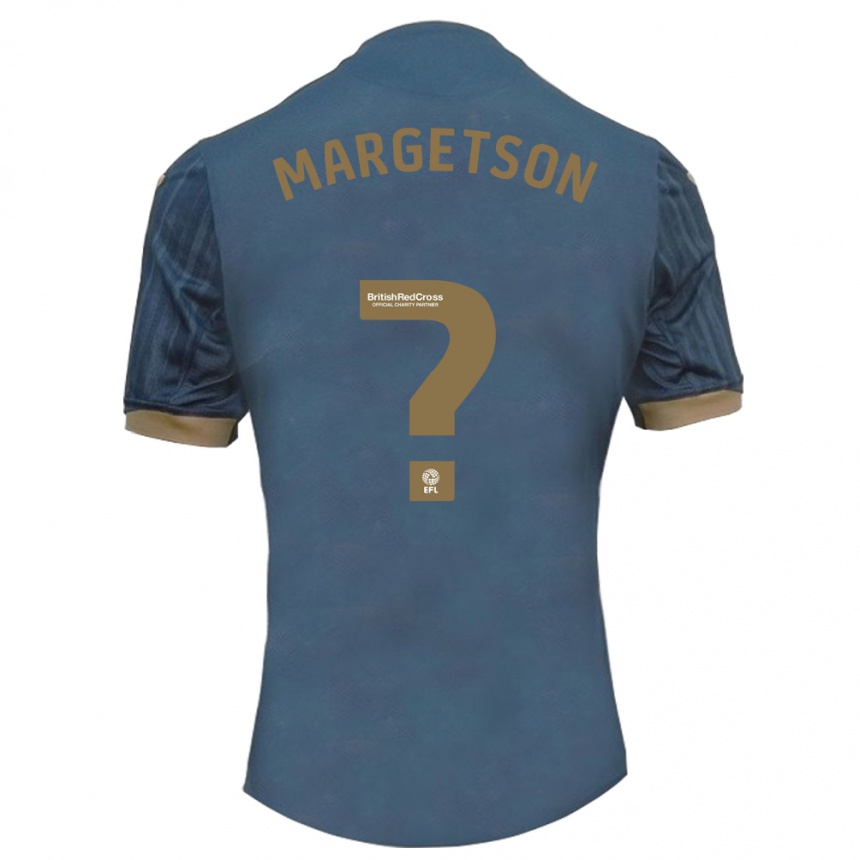 Niño Fútbol Camiseta Kit Margetson #0 Verde Azulado Oscuro 2ª Equipación 2023/24