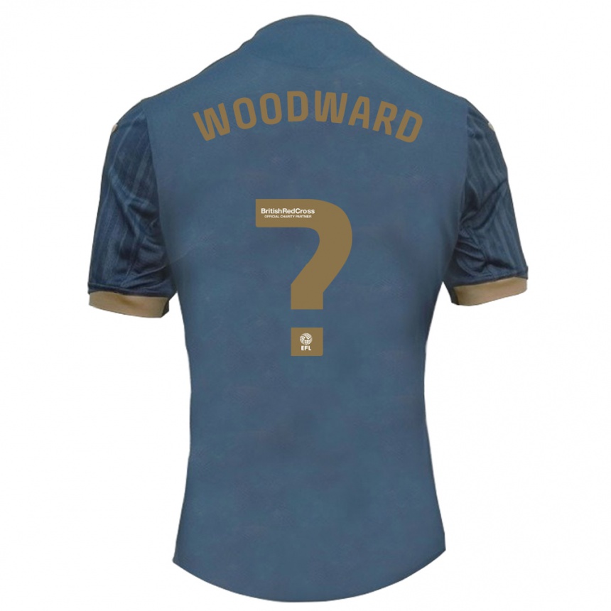 Niño Fútbol Camiseta Thomas Woodward #0 Verde Azulado Oscuro 2ª Equipación 2023/24