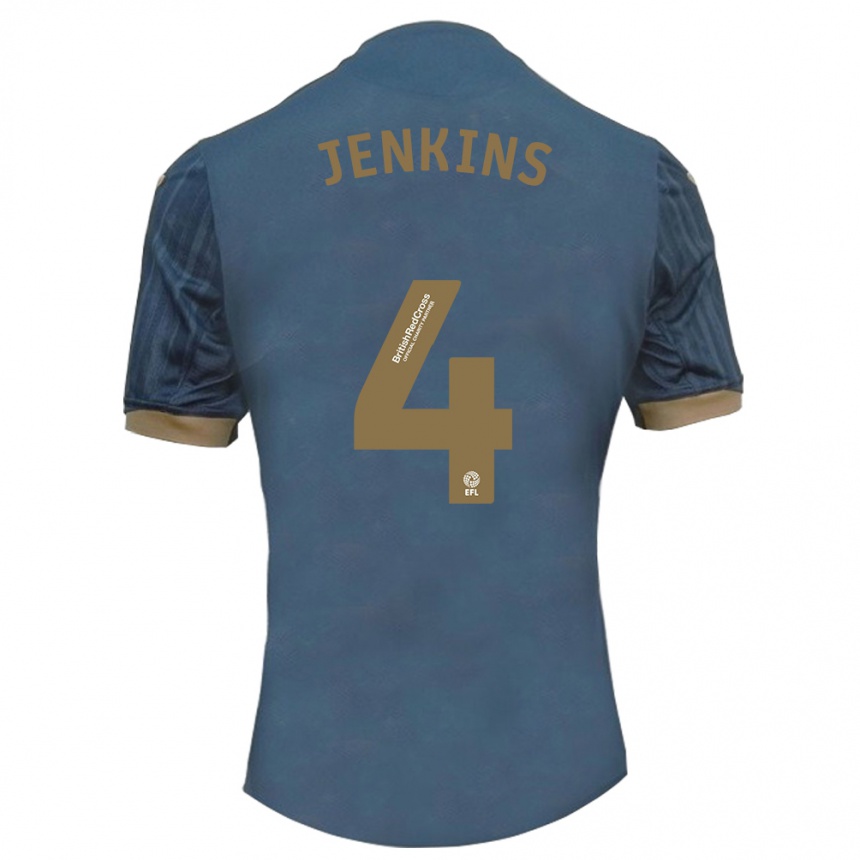 Niño Fútbol Camiseta Shaunna Jenkins #4 Verde Azulado Oscuro 2ª Equipación 2023/24