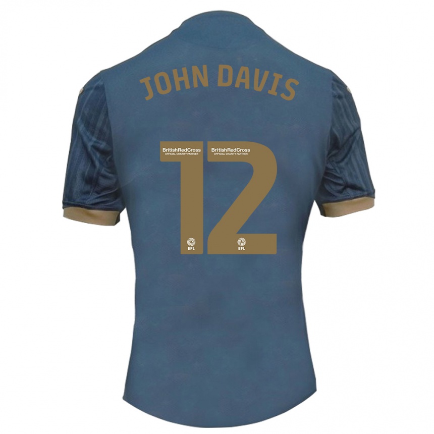 Niño Fútbol Camiseta Stacey John-Davis #12 Verde Azulado Oscuro 2ª Equipación 2023/24