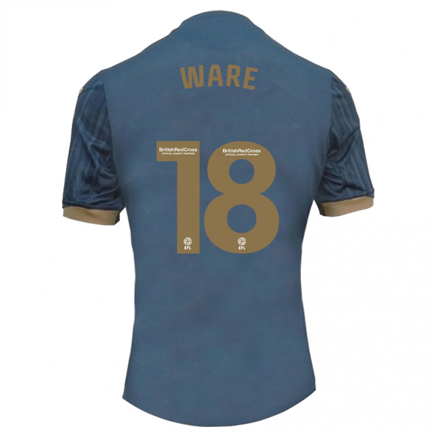 Niño Fútbol Camiseta Phoebe Ware #18 Verde Azulado Oscuro 2ª Equipación 2023/24