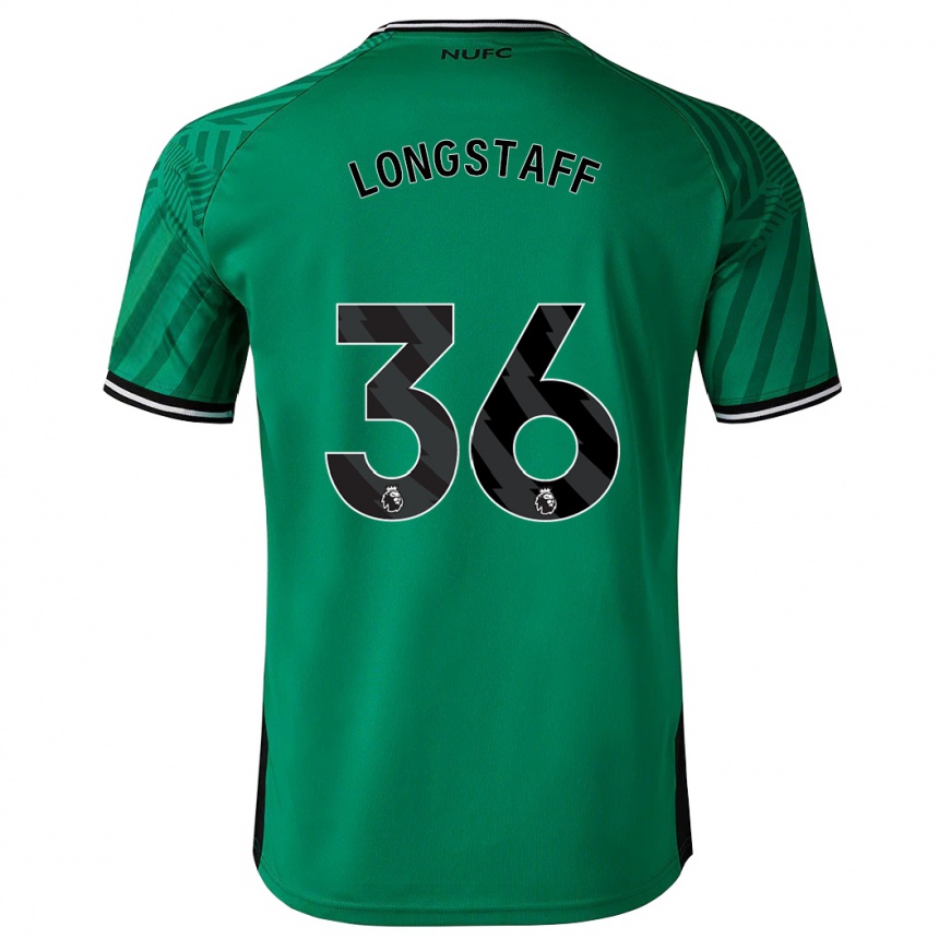 Niño Fútbol Camiseta Sean Longstaff #36 Verde 2ª Equipación 2023/24