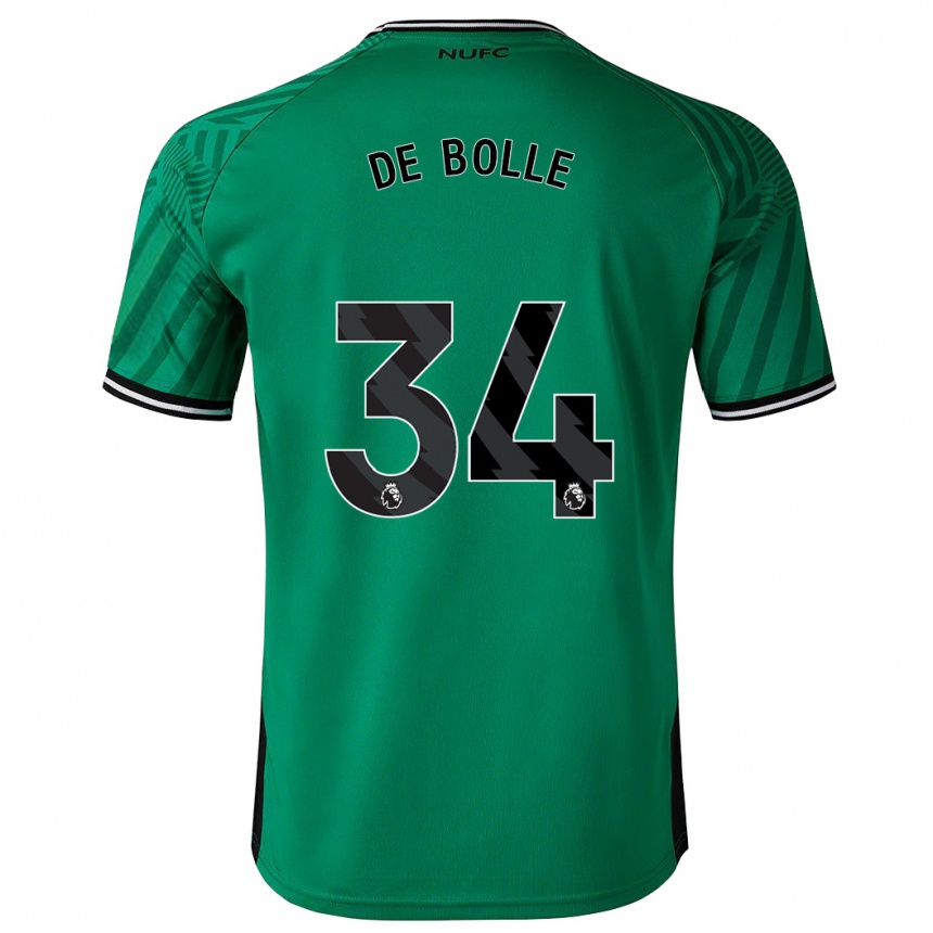 Niño Fútbol Camiseta Lucas De Bolle #34 Verde 2ª Equipación 2023/24