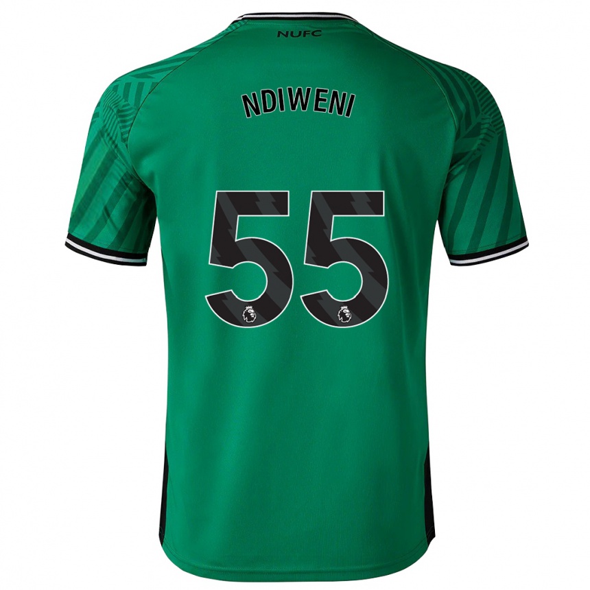 Niño Fútbol Camiseta Michael Ndiweni #55 Verde 2ª Equipación 2023/24