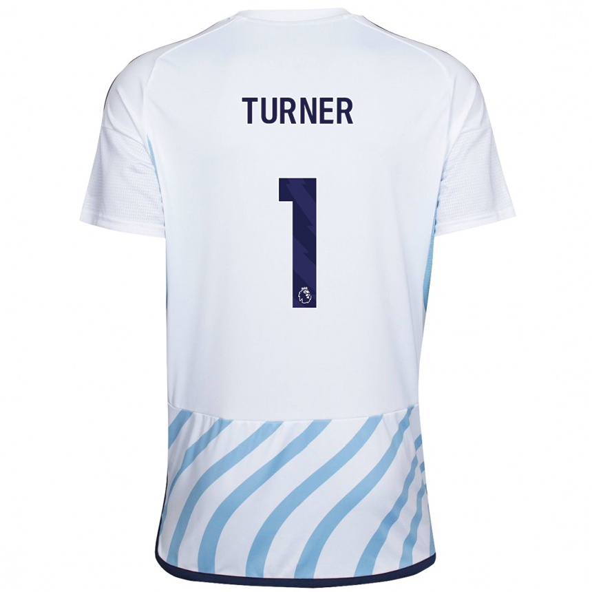 Niño Fútbol Camiseta Matt Turner #1 Blanco Azul 2ª Equipación 2023/24