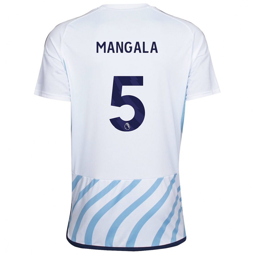 Niño Fútbol Camiseta Orel Mangala #5 Blanco Azul 2ª Equipación 2023/24