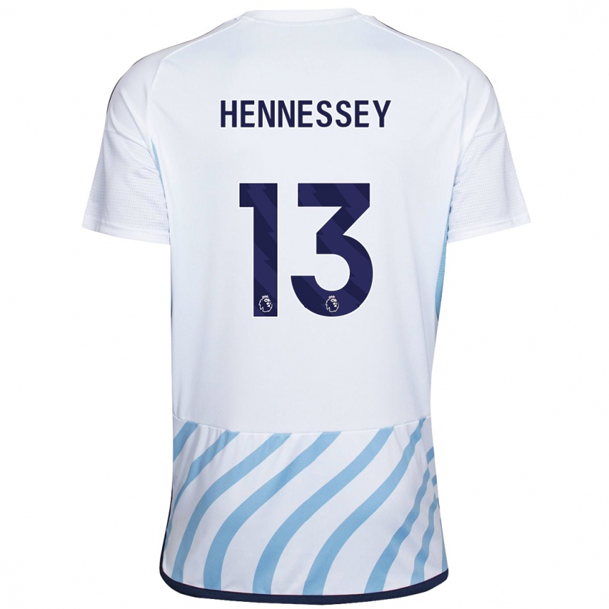 Niño Fútbol Camiseta Wayne Hennessey #13 Blanco Azul 2ª Equipación 2023/24