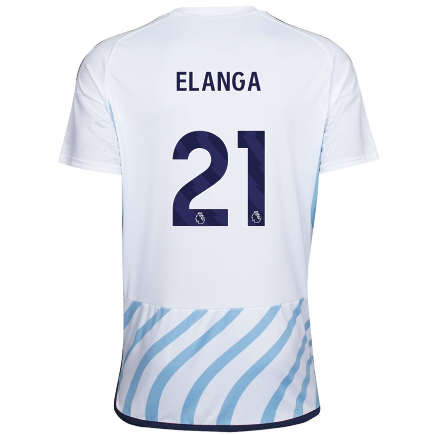 Niño Fútbol Camiseta Anthony Elanga #21 Blanco Azul 2ª Equipación 2023/24