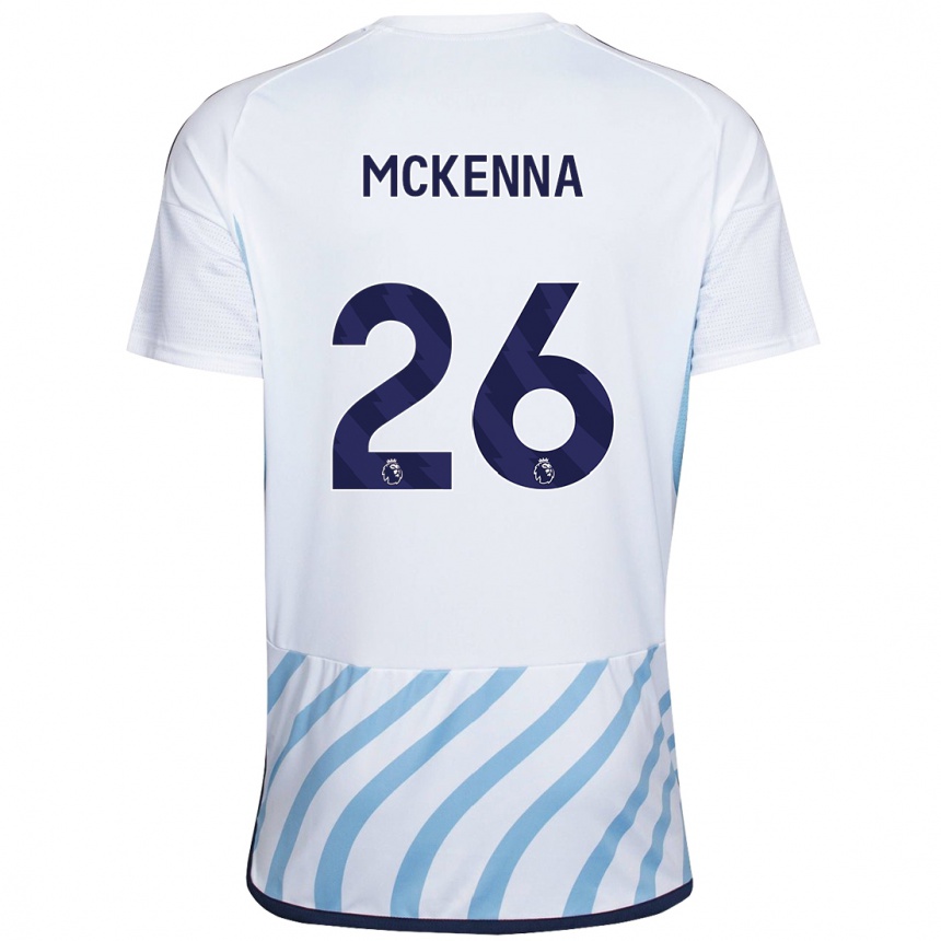 Niño Fútbol Camiseta Scott Mckenna #26 Blanco Azul 2ª Equipación 2023/24