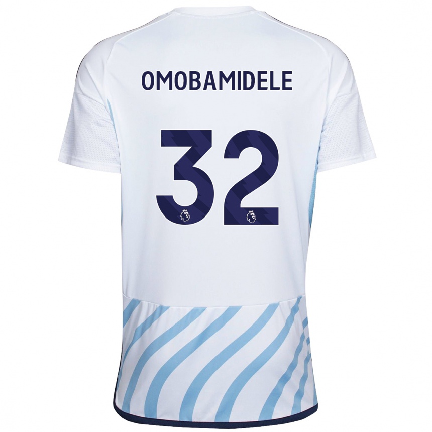 Niño Fútbol Camiseta Andrew Omobamidele #32 Blanco Azul 2ª Equipación 2023/24