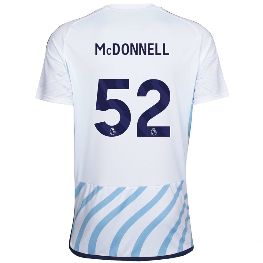 Niño Fútbol Camiseta Jamie Mcdonnell #52 Blanco Azul 2ª Equipación 2023/24