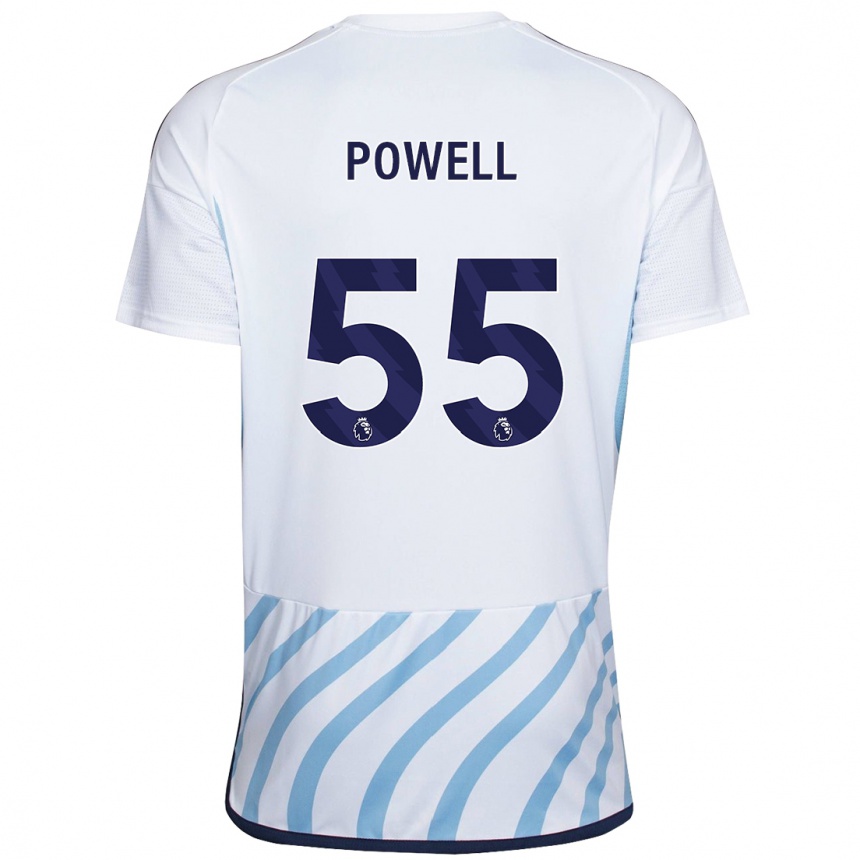 Niño Fútbol Camiseta Josh Powell #55 Blanco Azul 2ª Equipación 2023/24