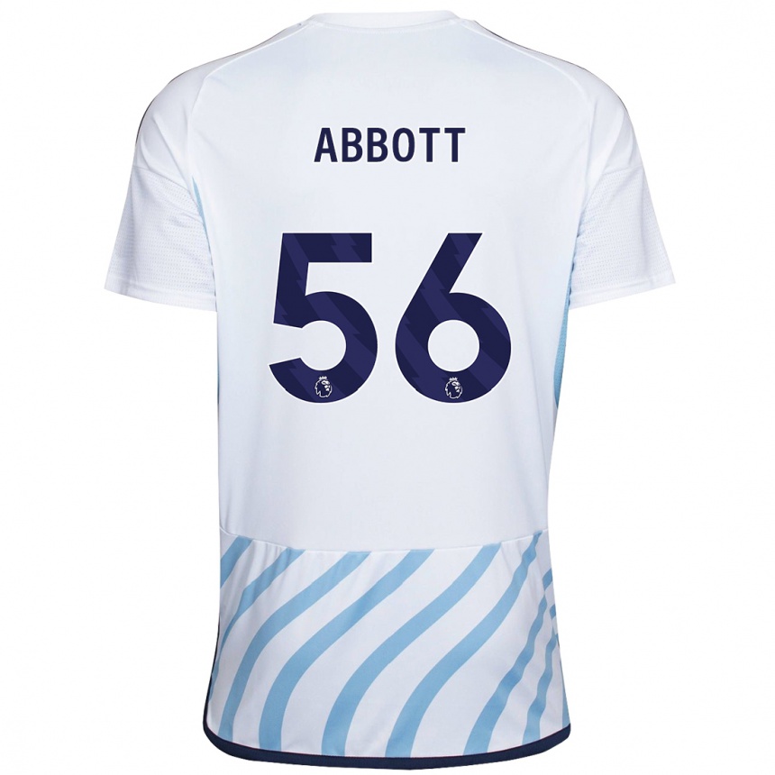 Niño Fútbol Camiseta Zach Abbott #56 Blanco Azul 2ª Equipación 2023/24