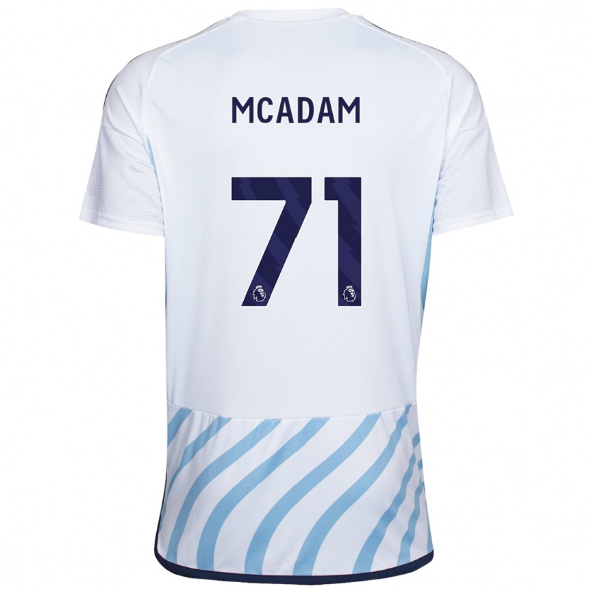 Niño Fútbol Camiseta Kyle Mcadam #71 Blanco Azul 2ª Equipación 2023/24