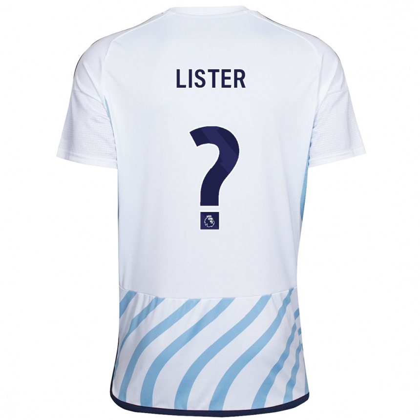 Niño Fútbol Camiseta Henry Lister #0 Blanco Azul 2ª Equipación 2023/24