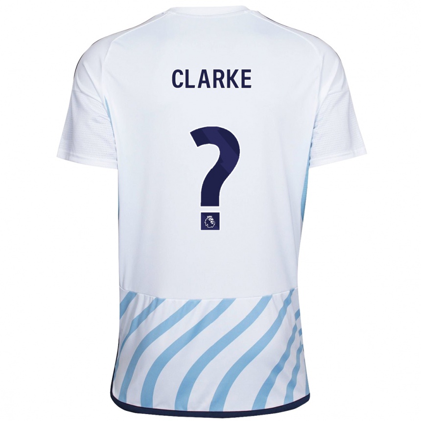 Niño Fútbol Camiseta Kristian Clarke #0 Blanco Azul 2ª Equipación 2023/24