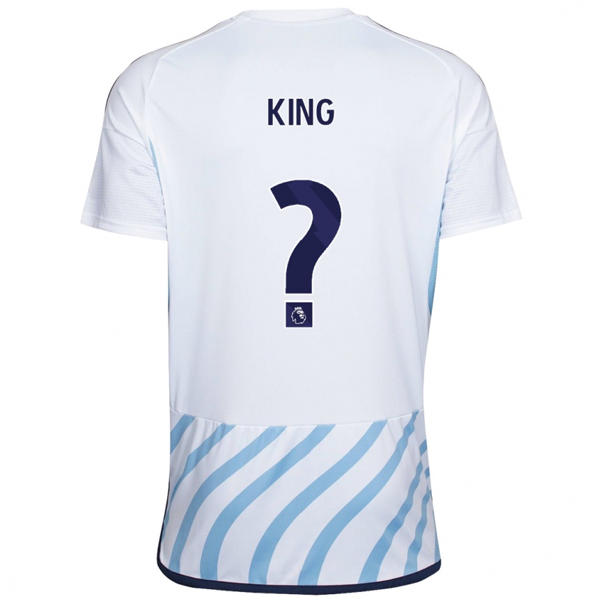 Niño Fútbol Camiseta Leo King #0 Blanco Azul 2ª Equipación 2023/24