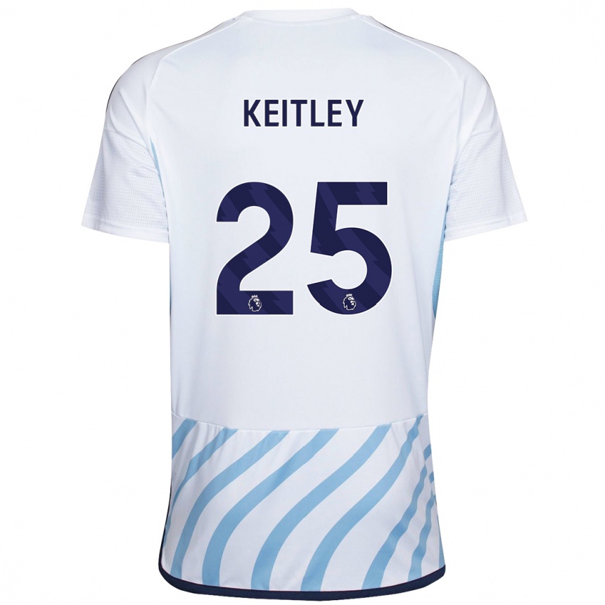 Niño Fútbol Camiseta Alice Keitley #25 Blanco Azul 2ª Equipación 2023/24