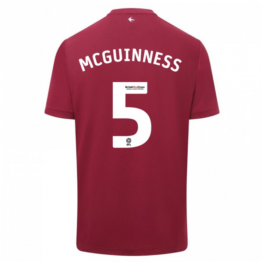 Niño Fútbol Camiseta Mark Mcguinness #5 Rojo 2ª Equipación 2023/24