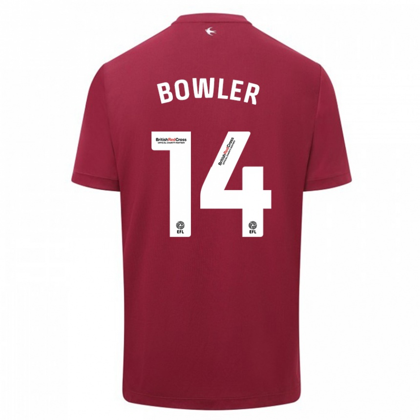 Niño Fútbol Camiseta Josh Bowler #14 Rojo 2ª Equipación 2023/24