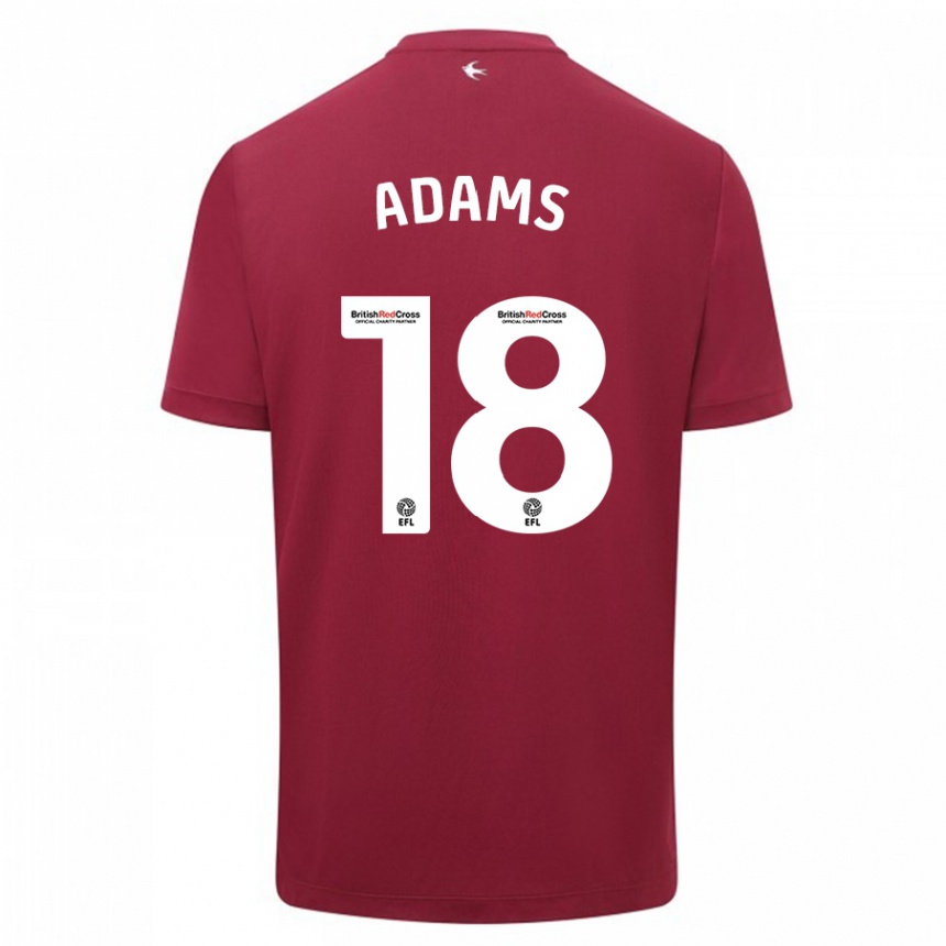 Niño Fútbol Camiseta Ebou Adams #18 Rojo 2ª Equipación 2023/24