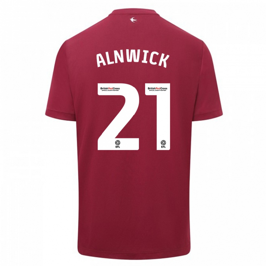 Niño Fútbol Camiseta Jak Alnwick #21 Rojo 2ª Equipación 2023/24