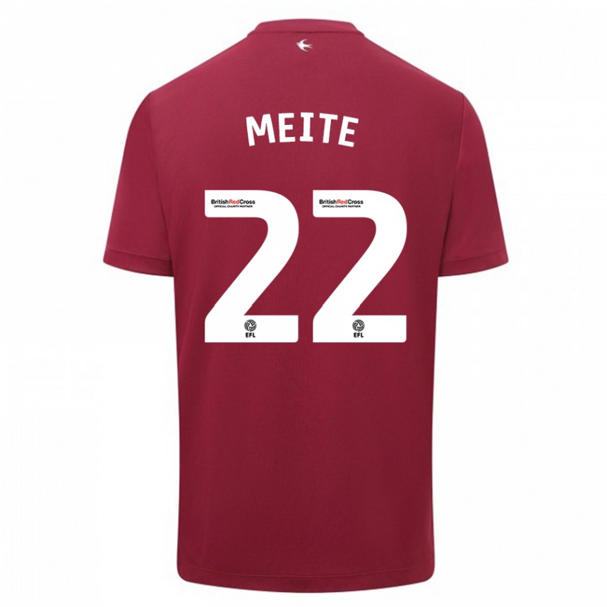 Niño Fútbol Camiseta Yakou Méïté #22 Rojo 2ª Equipación 2023/24