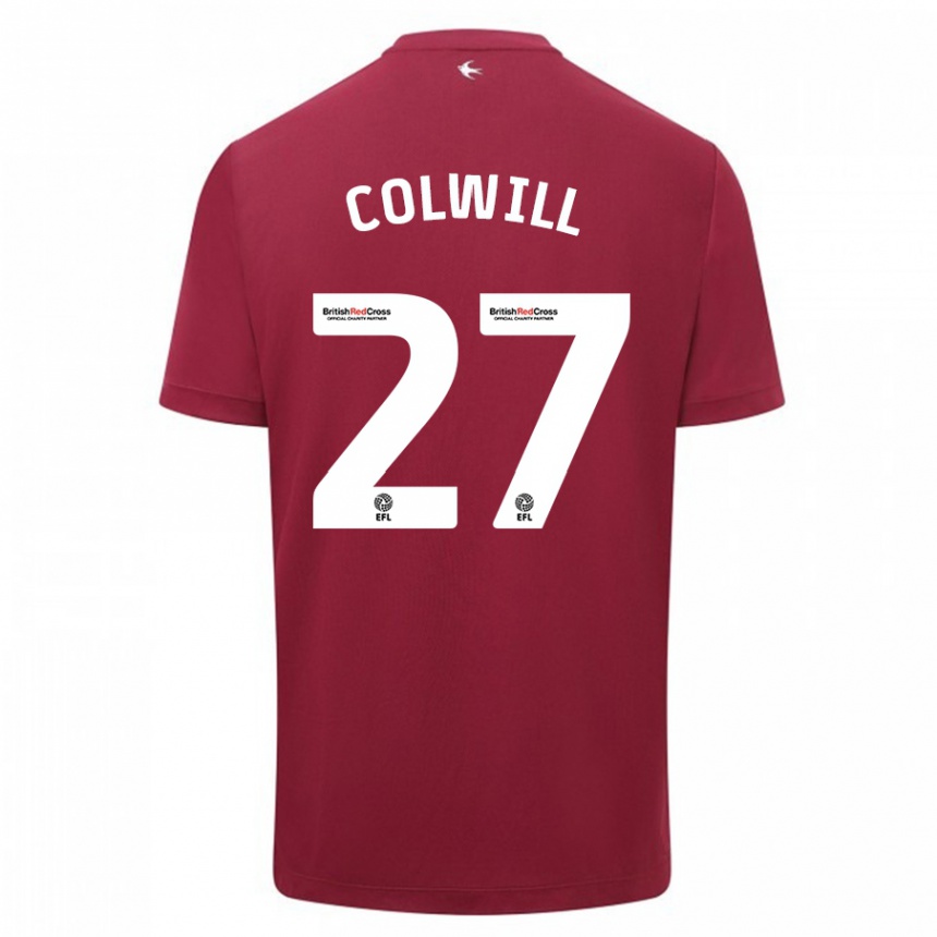 Niño Fútbol Camiseta Rubin Colwill #27 Rojo 2ª Equipación 2023/24