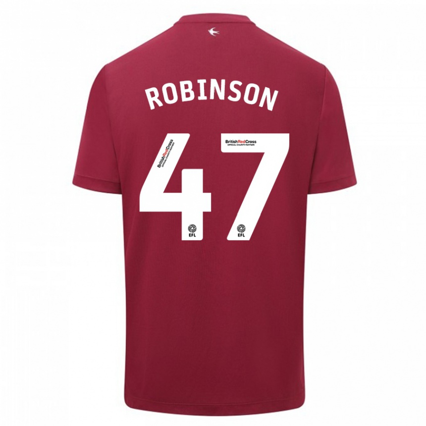 Niño Fútbol Camiseta Callum Robinson #47 Rojo 2ª Equipación 2023/24